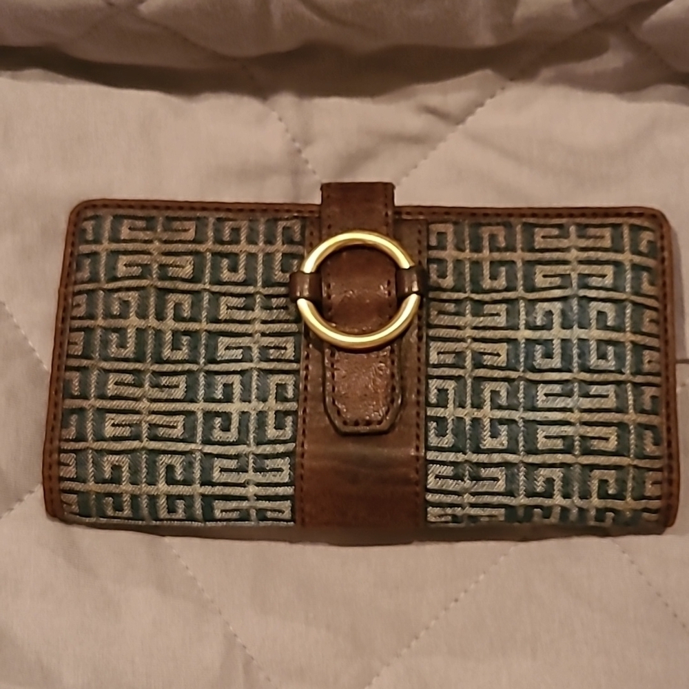 Givenchy Denim and Leather long wallet